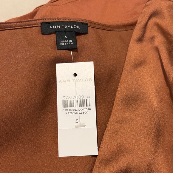 Ann Taylor Rust Satin Bodysuit - Picture 2 of 5